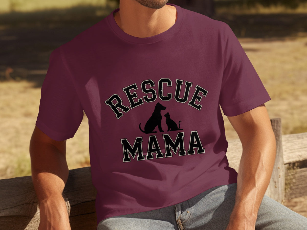 Rescue Mama Graphic T-Shirt for Animal Lovers