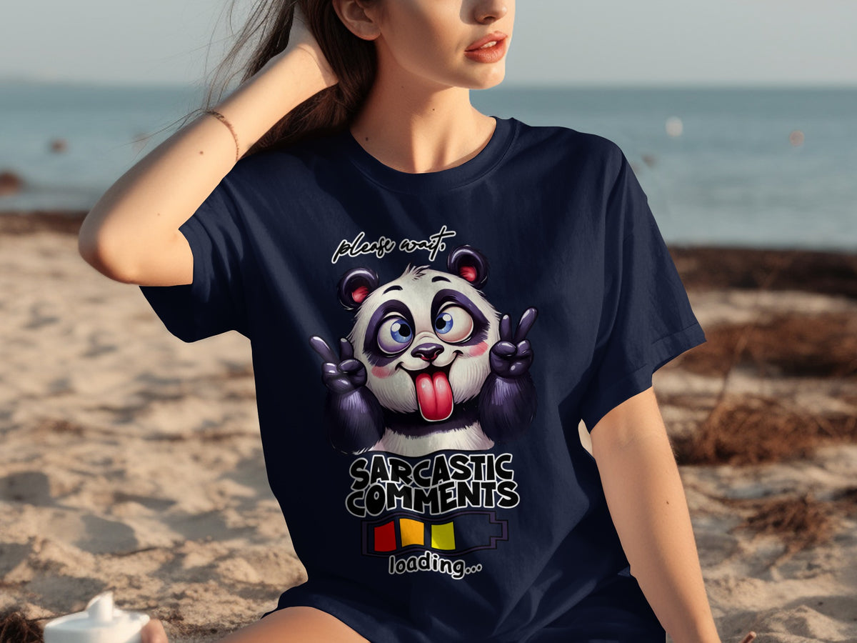 Sarcastic Comments Loading Panda Cartoon Graphic Shirt
