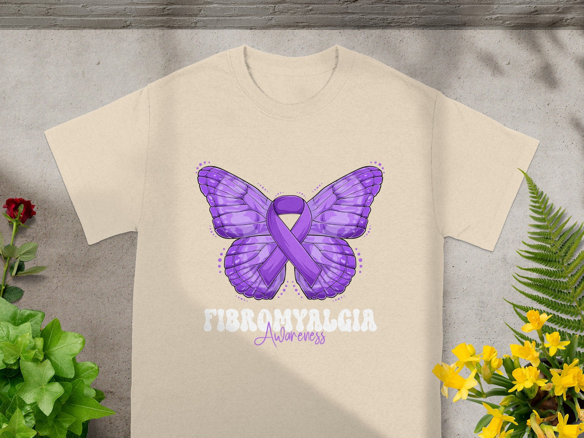 Fibromyalgia Awareness Butterfly Graphic T-Shirt