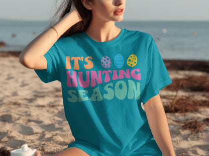 It's Hunting Season Colorful Print T-shirt