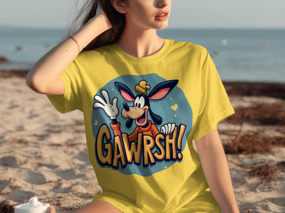 Fun Cartoon Character Gawrsh Shirt Summer Beachwear