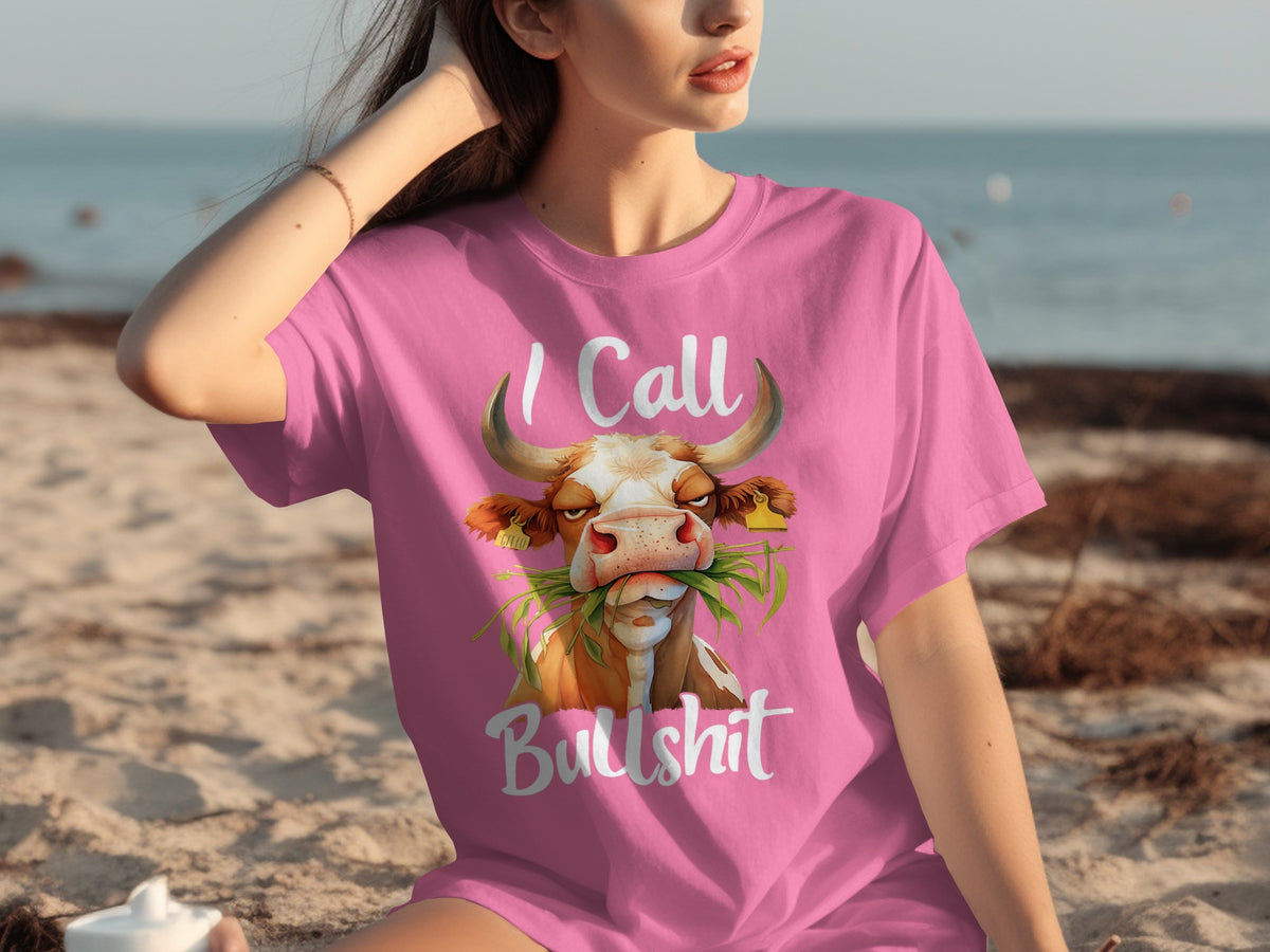 I Call Bullshit Funny Cow Graphic T-Shirt