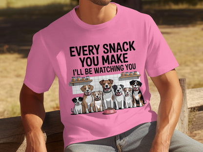 Every Snack You Make I will Be Watching You Funny Dogs T-Shirts