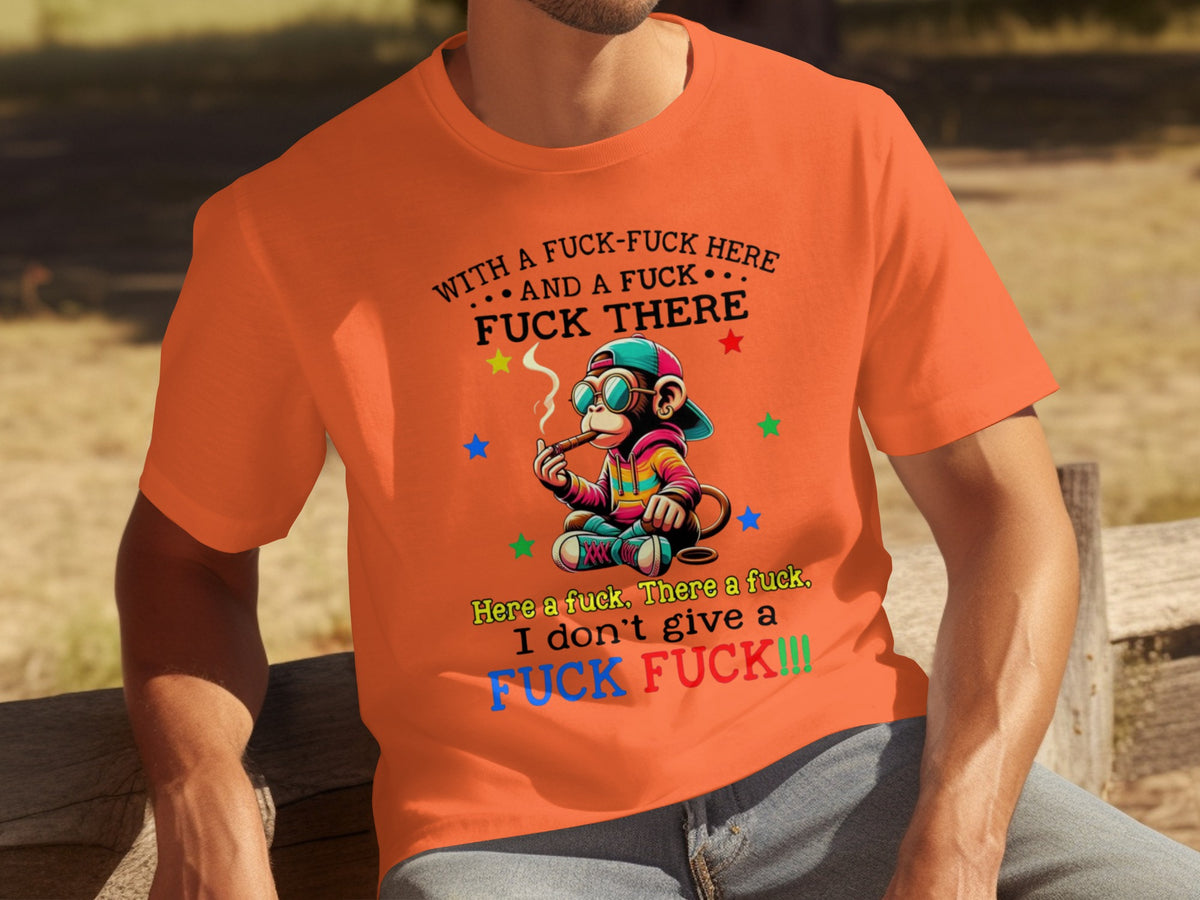 Funny Colorful Don't Give A Fuck Adult Humor T-Shirt