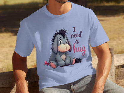 I Need a Hug Eeyore Graphic Cartoon T-shirt