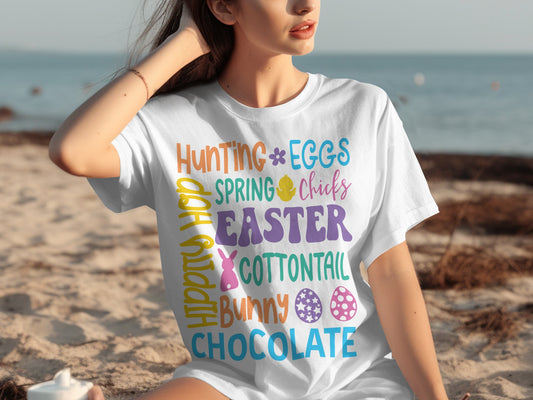 Easter Themed Hunting Eggs Spring Chicks Hippity Hop Shirt