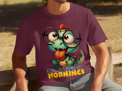 I Am Allergic to Mornings Dinosaur T-Shirt