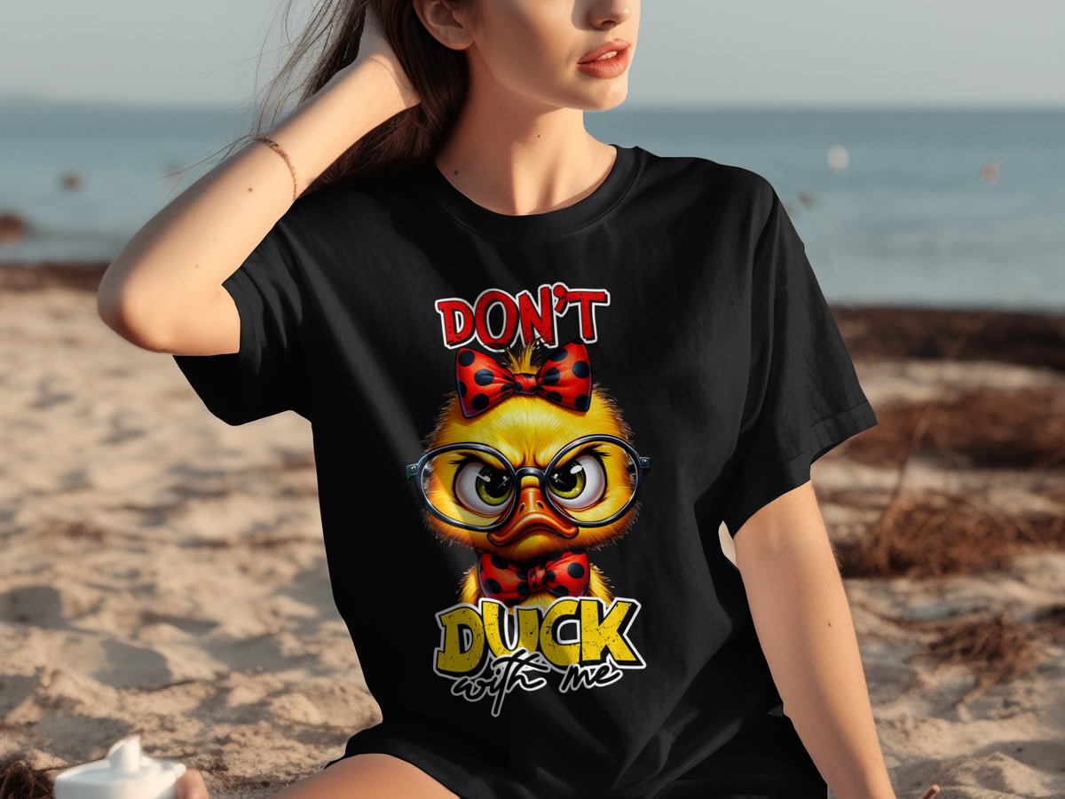 Funny Duck With Glasses Don't Duck With Me T-Shirt