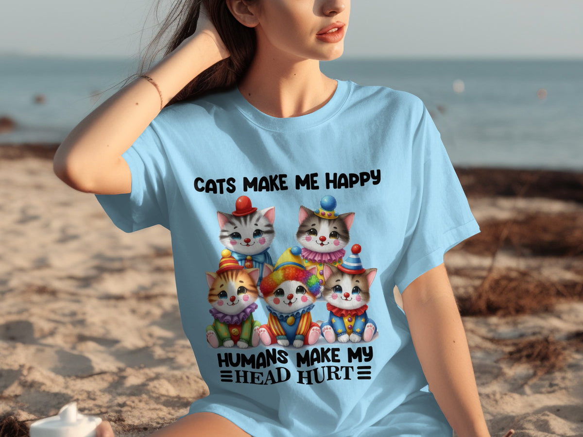 Cats Make Me Happy Humans Make My Head Hurt T-shirt
