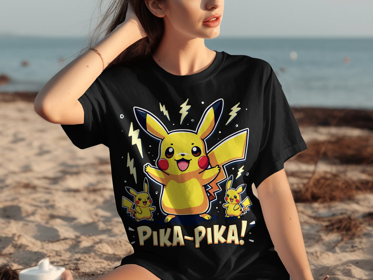 Pika-Pika Pikachu Graphic Tee for Pokémon Fans