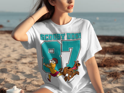 Scooby Doo 87 Graphic Print T-Shirt in White