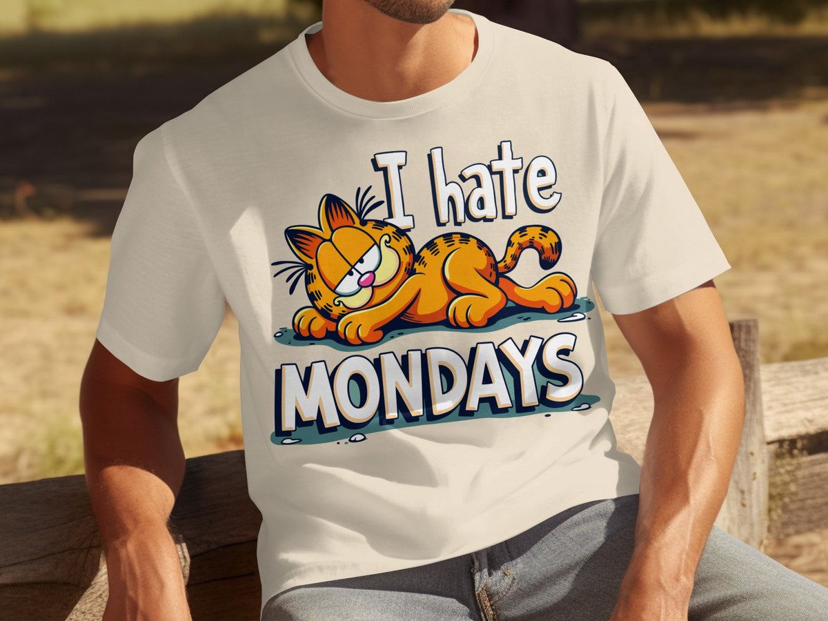 I Hate Mondays Garfield Cartoon Graphic T-Shirt