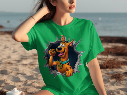 Scooby-Doo Breaking Through Wall T-shirt Product