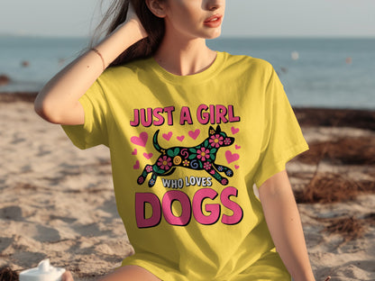 Just A Girl Who Loves Dogs Graphic T-shirt