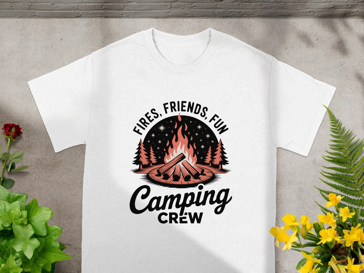 Fires Friends Fun Camping Crew T-Shirt