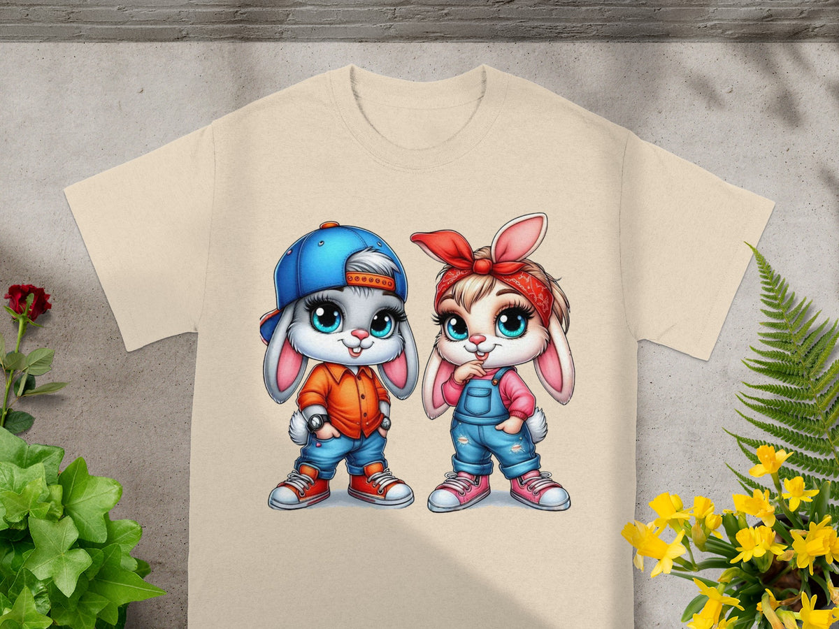 Baby Bugs and Babs Playful Street Style Bunny Duo T-Shirt