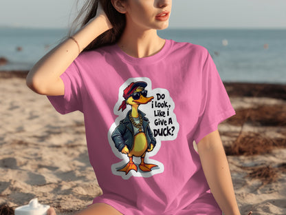 Funny Duck Graphic Tee With Attitude design