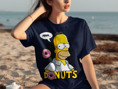 MMM.... Donuts Homer Simpson Graphic T-Shirt