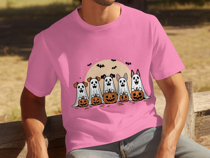 Halloween Dogs in Costumes with Pumpkins T-shirt
