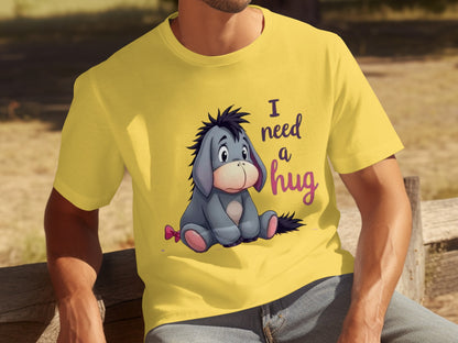 I Need a Hug Eeyore Graphic Print Apparel