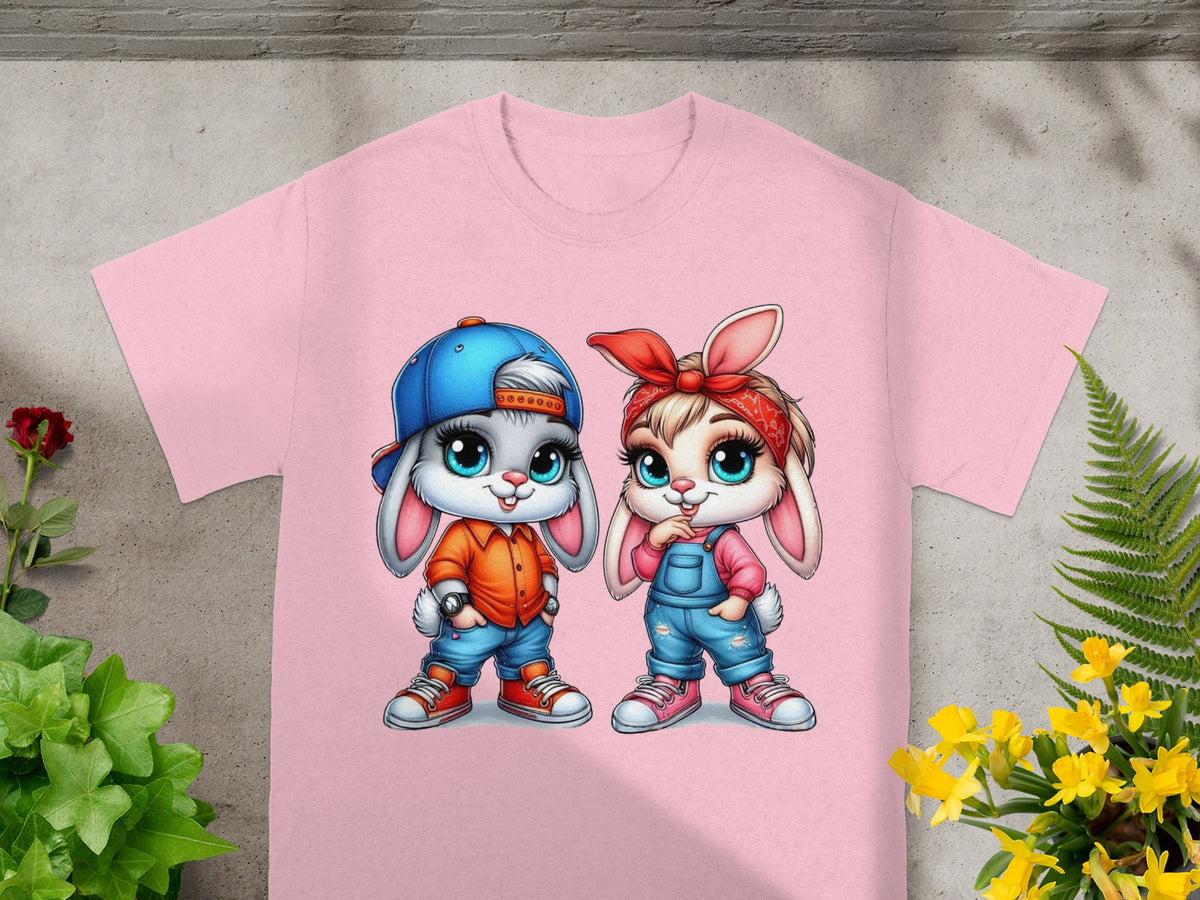 Baby Bugs and Babs Playful Street Style Bunny Duo T-Shirt