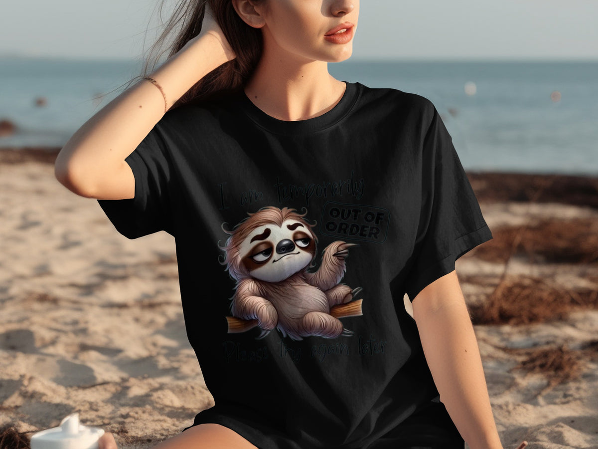 Temporarily Out of Order Sloth Graphic T-shirt