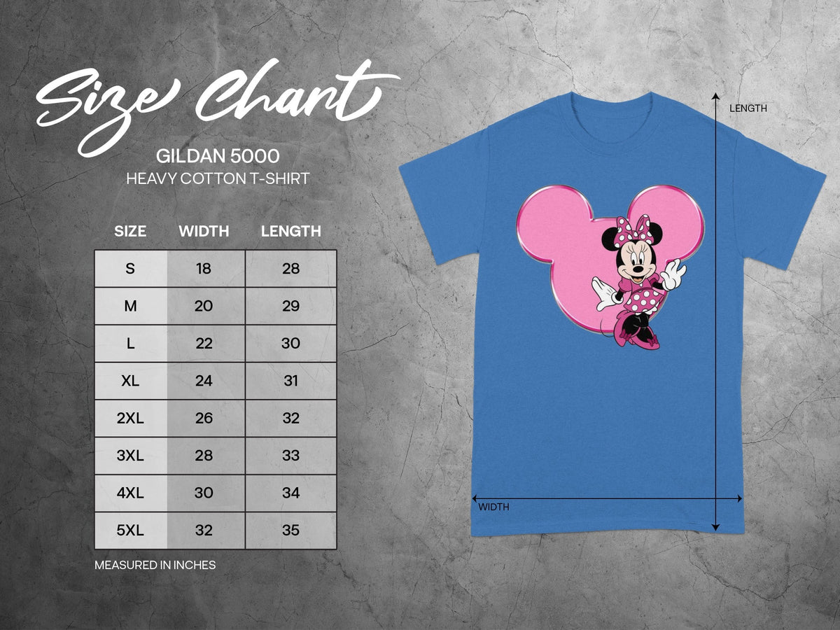 Gildan 5000 Minnie Mouse Size Chart product type