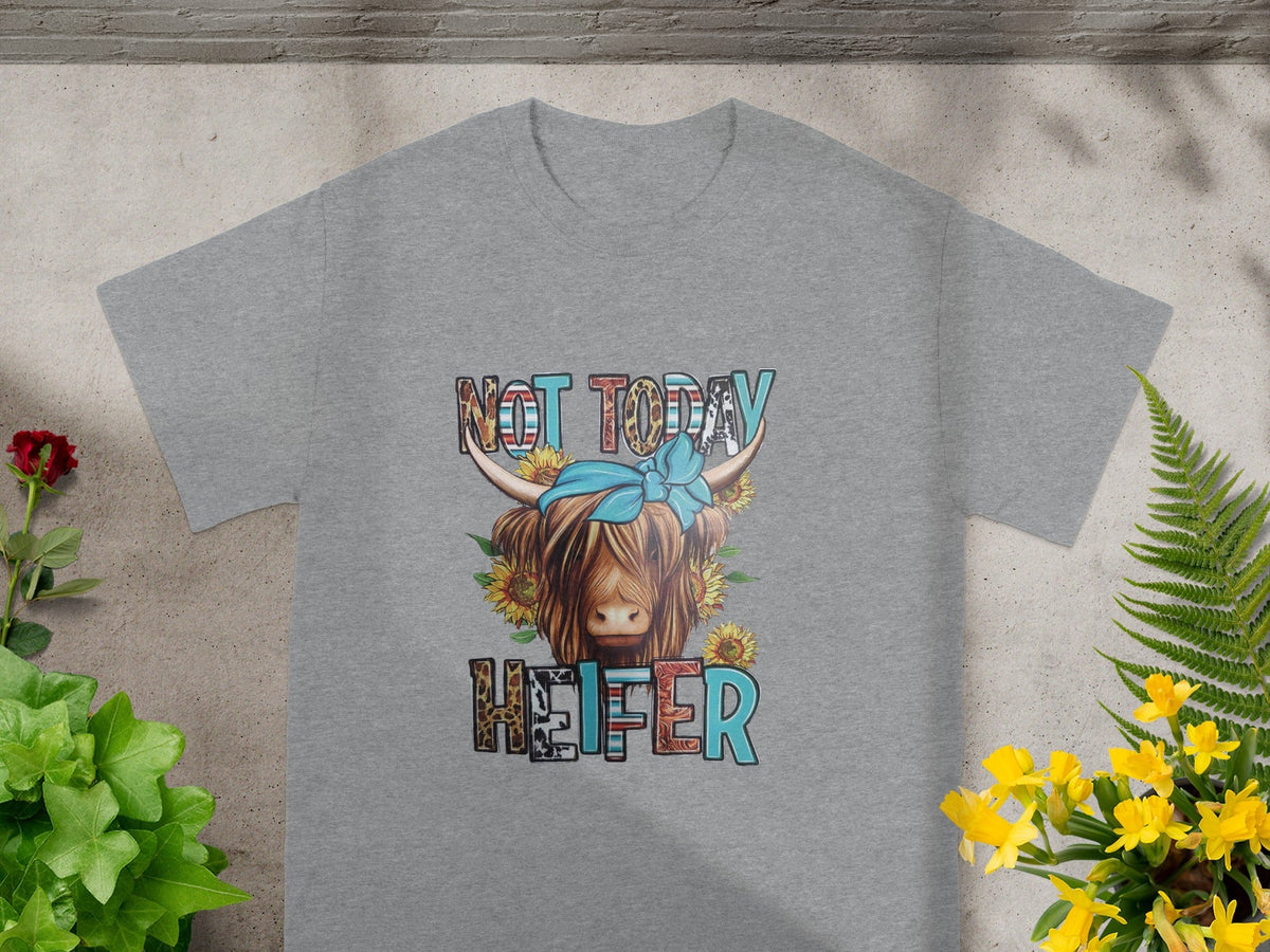 Not Today Heifer Colorful Graphic T-Shirt