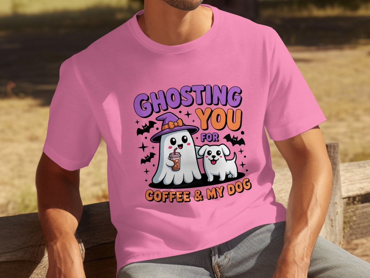 Ghosting You For Coffee & My Dog Halloween T-Shirt