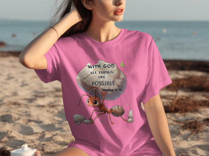With God All Things Are Possible Matthew 19:26 Shirt