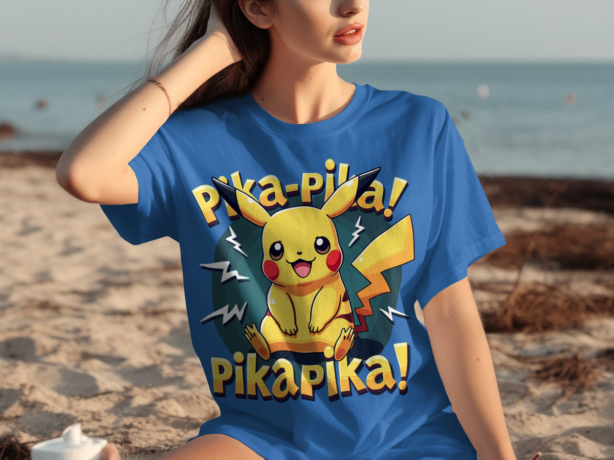 Pika Pika Pikachu Design Short Sleeves T-shirt Product