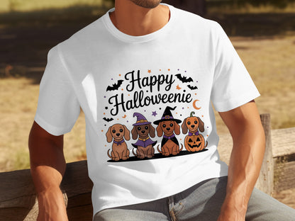 Happy Halloweenie Dachshund Dogs T-shirt for Dog Lovers