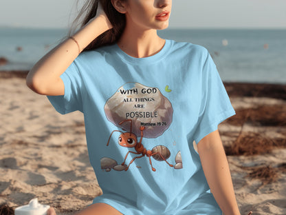 With God All Things Are Possible Matthew 19:26 Shirt